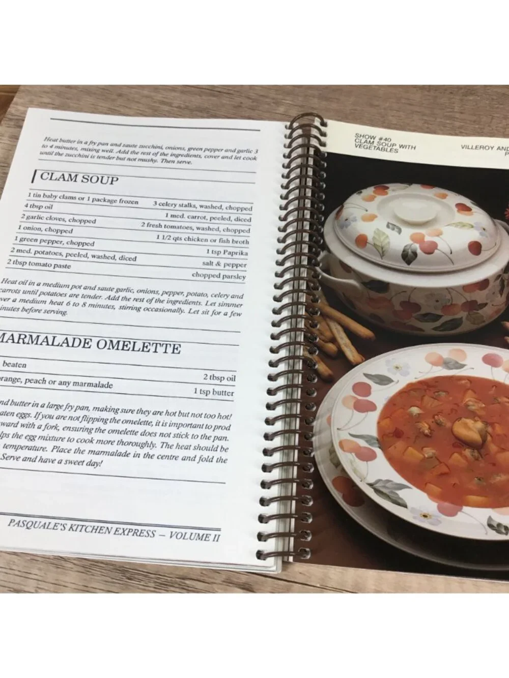Pasquales Kitchen Express Cookbooks Vol 1 & 2 Spiral-Bound Chef Pasquale Carpino
